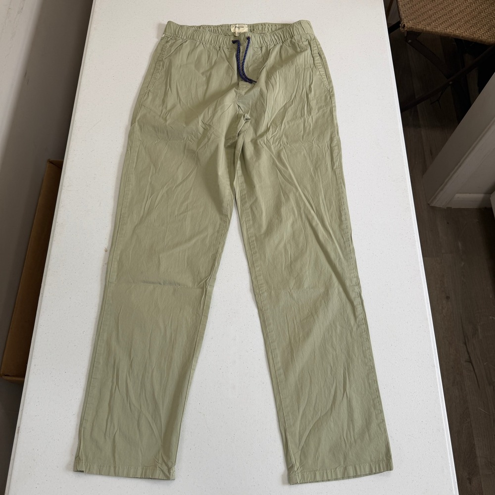 Bellerose Sage Green Drawstring Elastic Waist Straight Leg Pants Size 16 61116